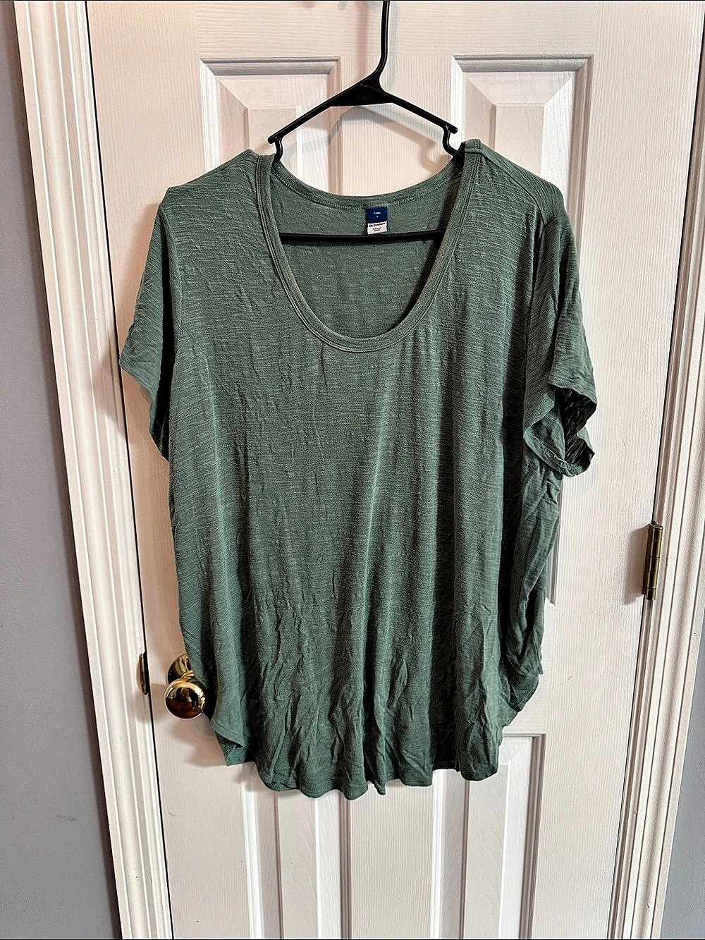 Old Navy Luxe Scoop Neck Tee Short Sleeve Green Large